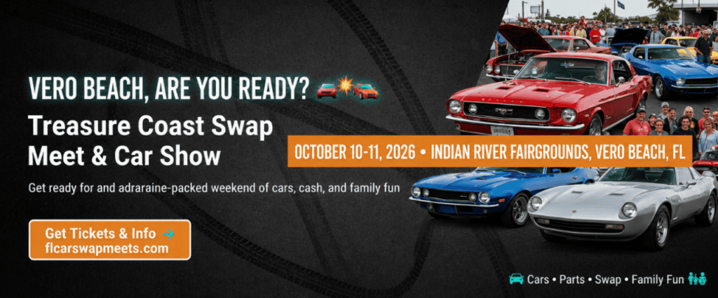 Treasure Coast Swap Meet & Car Show event at Indian River Fairgrounds in Vero Beach, FL on October 10, 2026