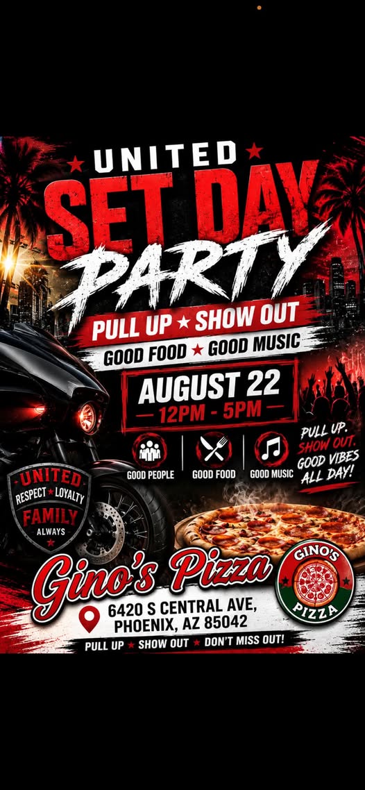 United Set Day Party at Gino's Pizza event at Gino's Pizza in Phoenix, AZ on August 22, 2026