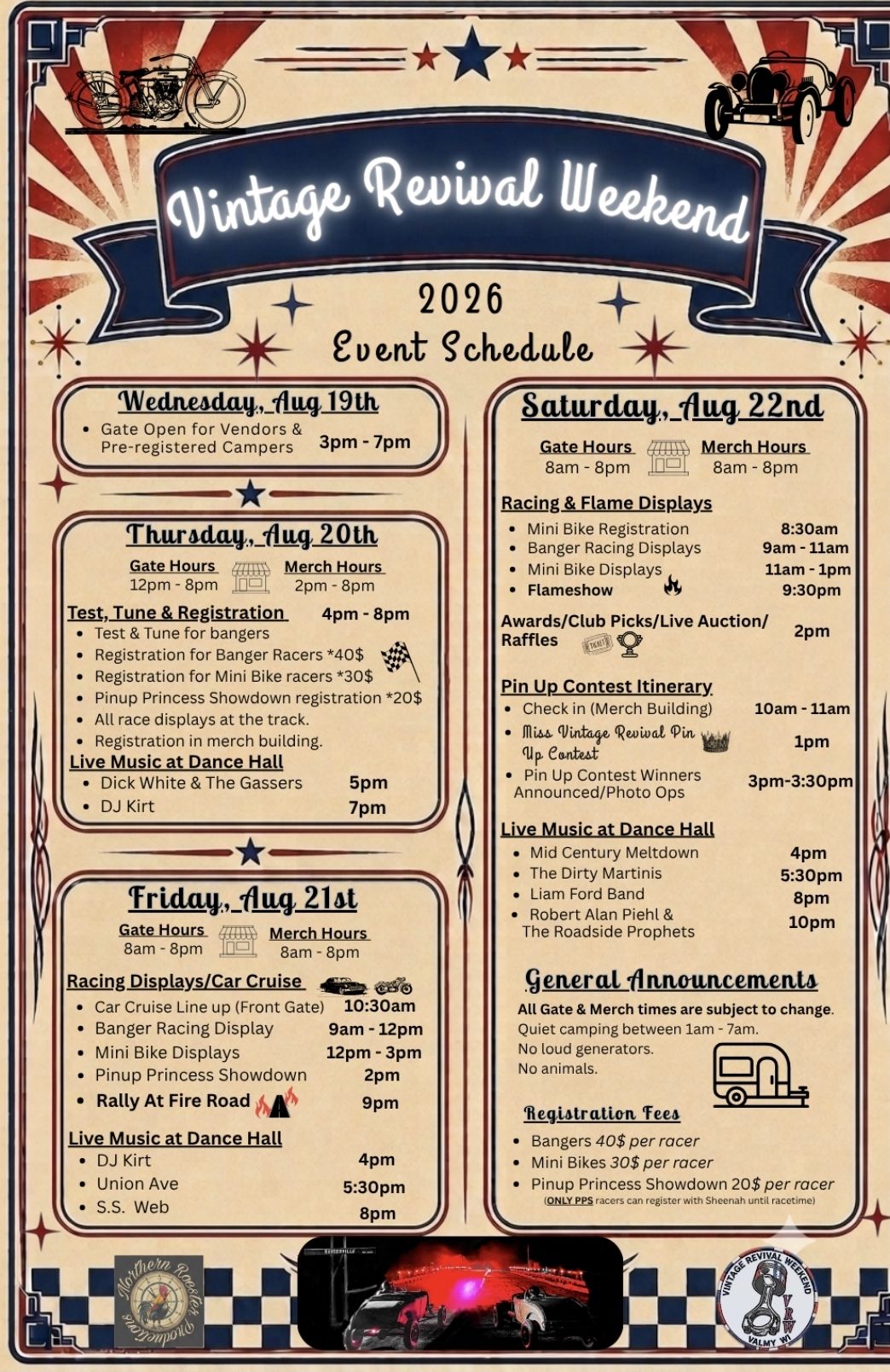 Vintage Revival Weekend event at Northeast WI Antique Power Association Grounds in Valmy, WI on August 19, 2026