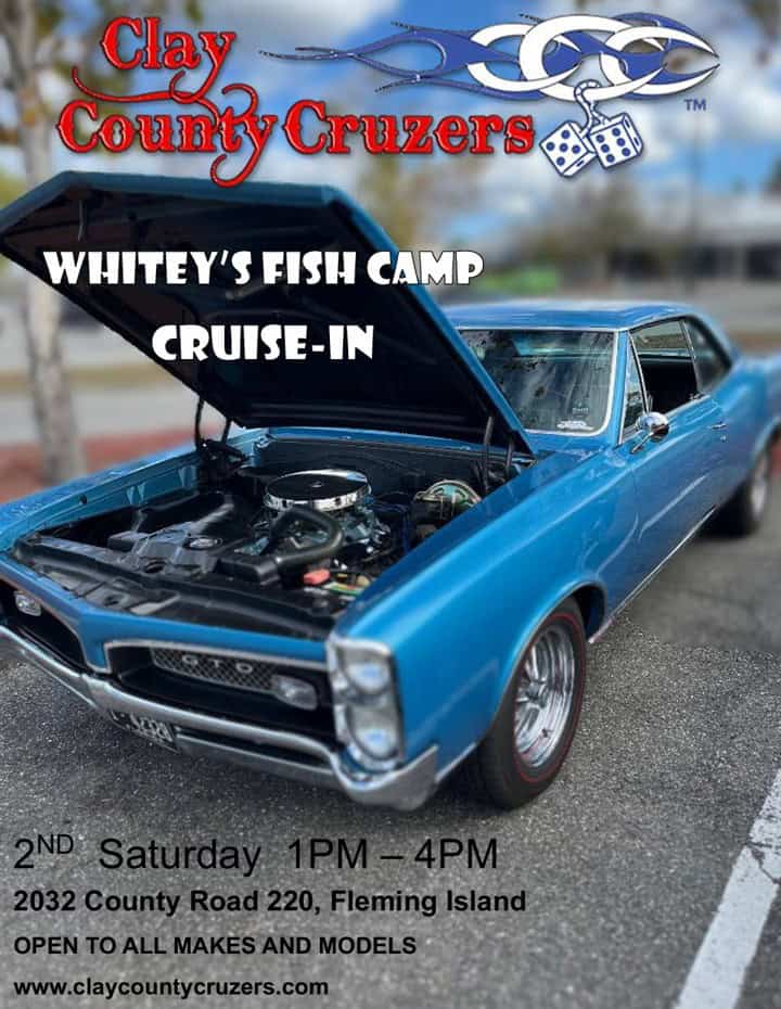 Whitey's Fish Camp Cruise-In event at Whitey's Fish Camp in Fleming Island, FL on September 12, 2026