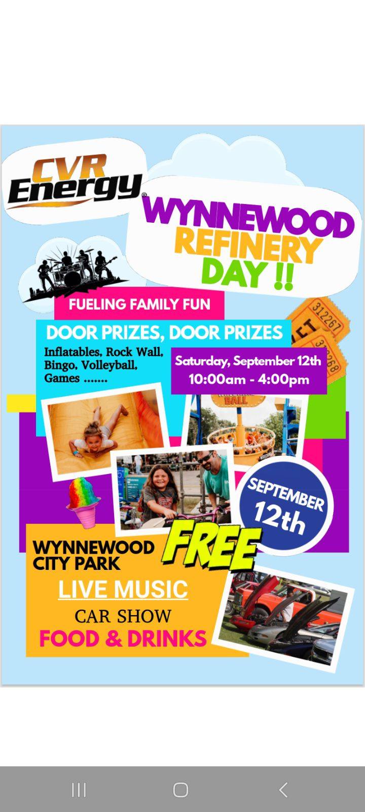 Wynnewood Refinery Day event at Wynnewood City Park in Wynnewood, OK on September 12, 2026
