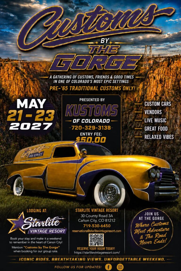 Customs by the Gorge car show in Cañon City, CO
