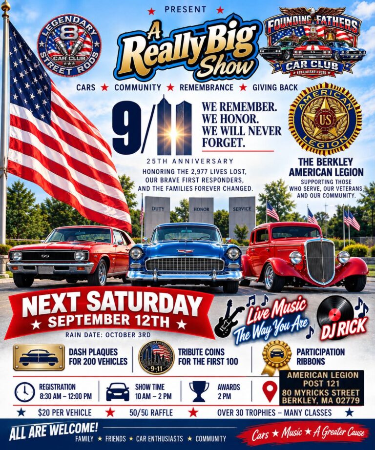 A Really Big Show car show in Berkley, MA