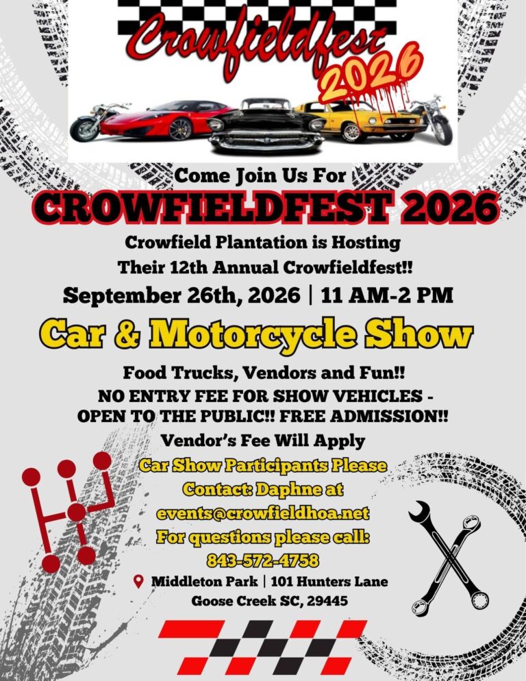 12th Annual Crowfieldfest car show in Goose Creek, SC