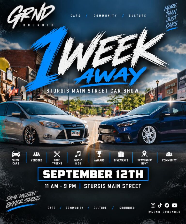 1st Annual Grounded Sturgis Main Street Car Show car show in Sturgis, SD