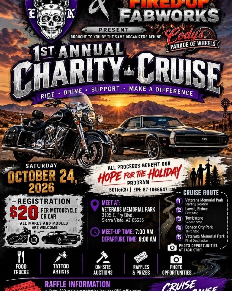 1st Annual Charity Cruise car show in Sierra Vista, AZ