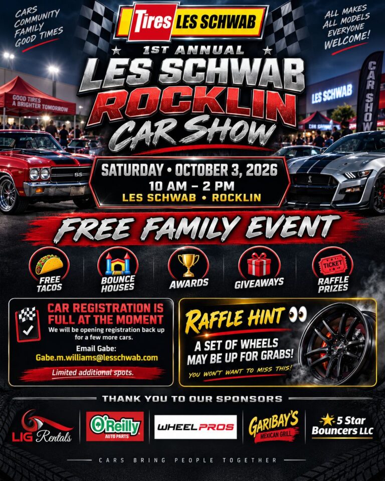1st Annual Les Schwab Rocklin Car Show car show in Rocklin, CA