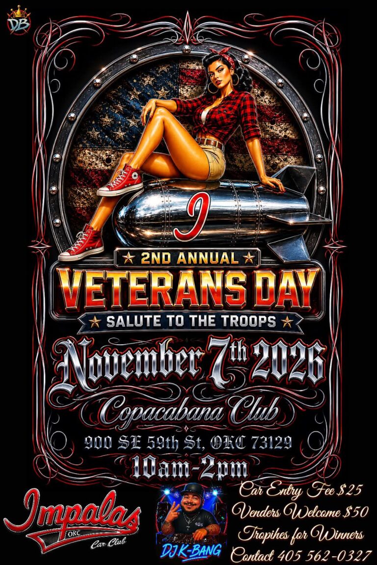 2nd Annual Veterans Day Salute to the Troops car show in Okc, OK