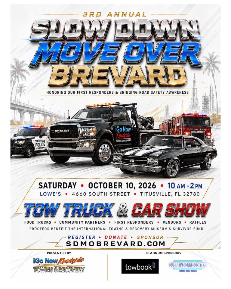 3rd Annual Slow Down Move Over Brevard car show in Titusville, FL