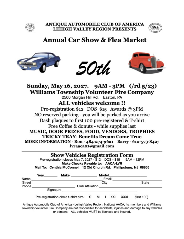 50th Annual Car Show & Flea Market car show in Easton, PA