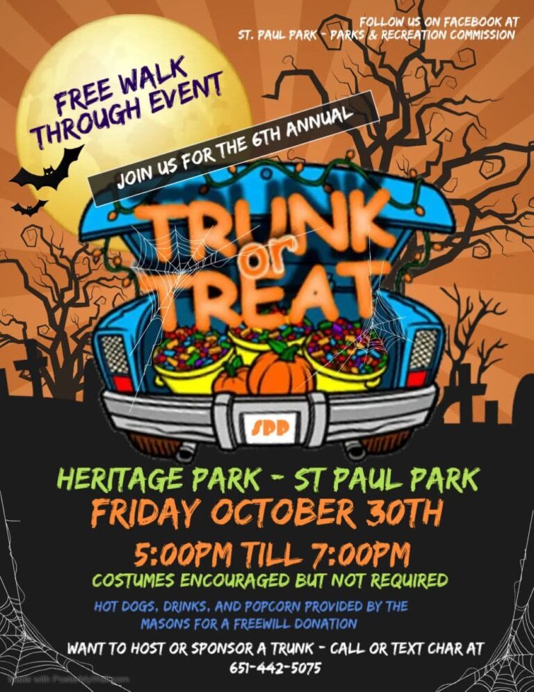 6th Annual Trunk or Treat car show in St Paul Park, MN