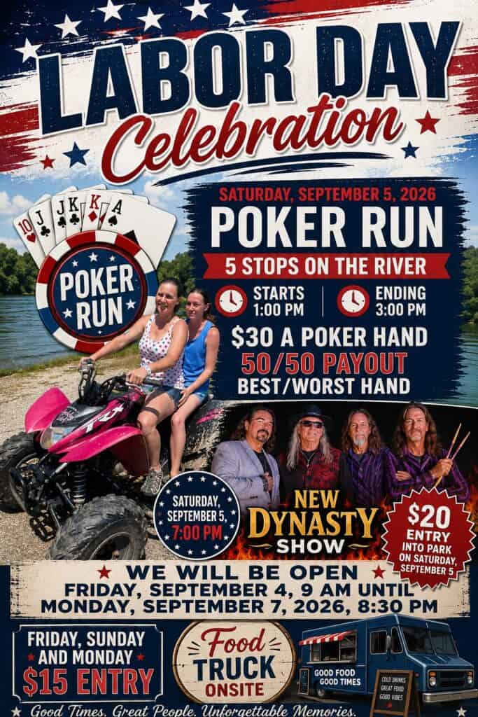 Labor Day Poker Run & New Dynasty Show event at 44179 Drummond Road in Wanette, OK on September 4, 2026