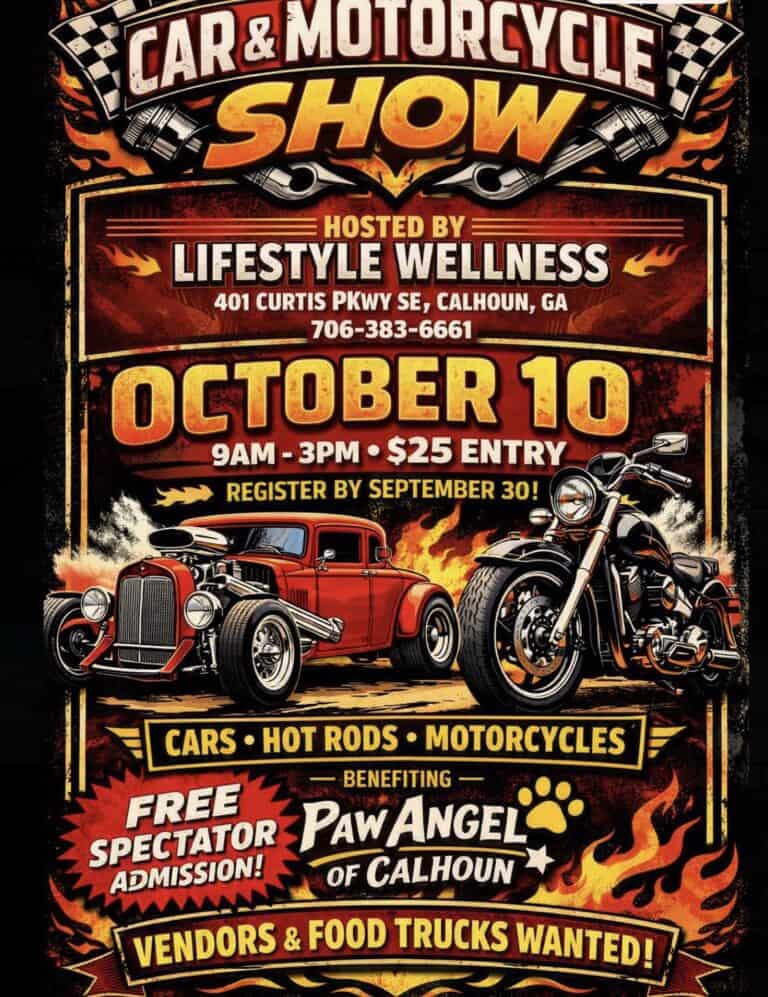 Car & Motorcycle Show by Lifestyle Wellness car show in Calhoun, GA