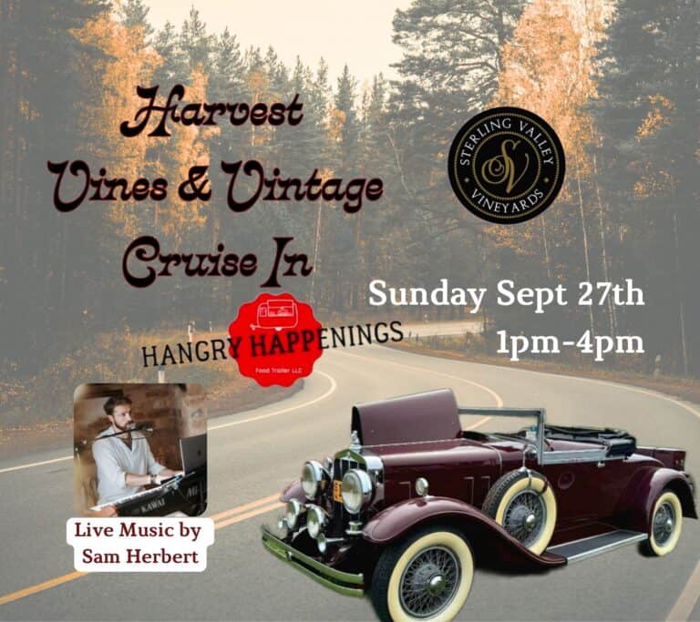 Harvest Vines & Vintage Cruise in car show in Sterling, NY
