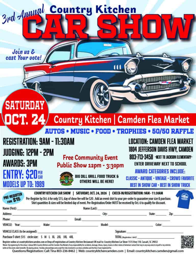 Country Kitchen Car Show car show in Camden, SC