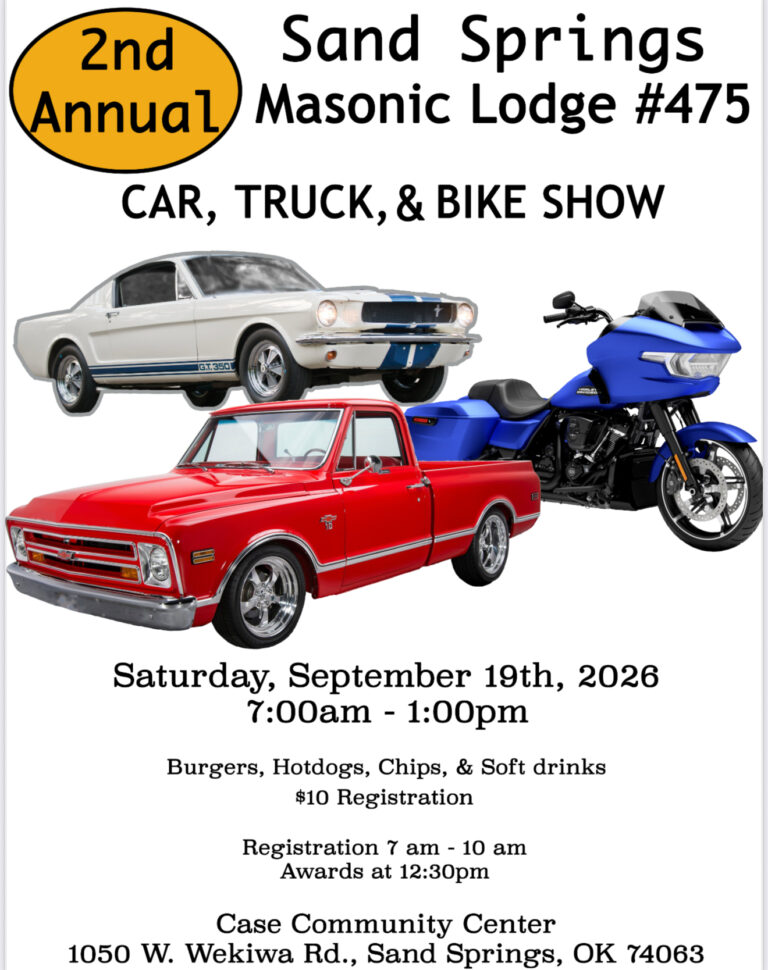 Sand Springs Masonic Lodge Car Show car show in Sand Springs, OK