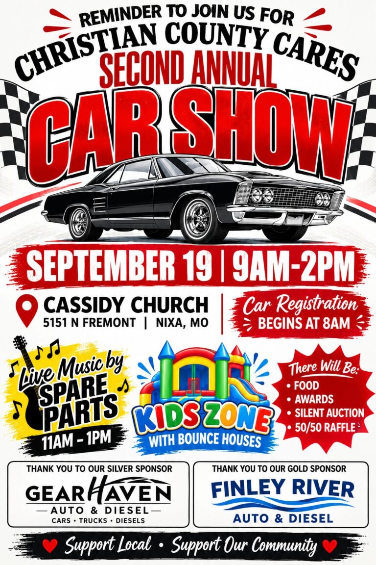 Christian County Cares Second Annual Car Show car show in Nixa, MO