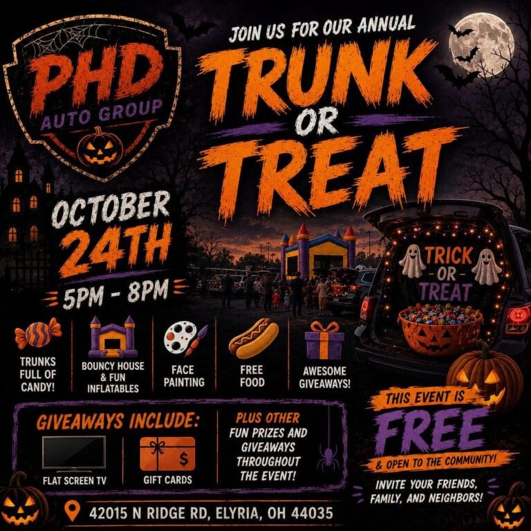 Annual PHD Auto Group Trunk or Treat car show in Elyria, OH