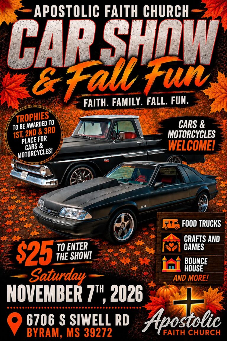 Apostolic Faith Church Car Show & Fall Fun car show in Byram, MS