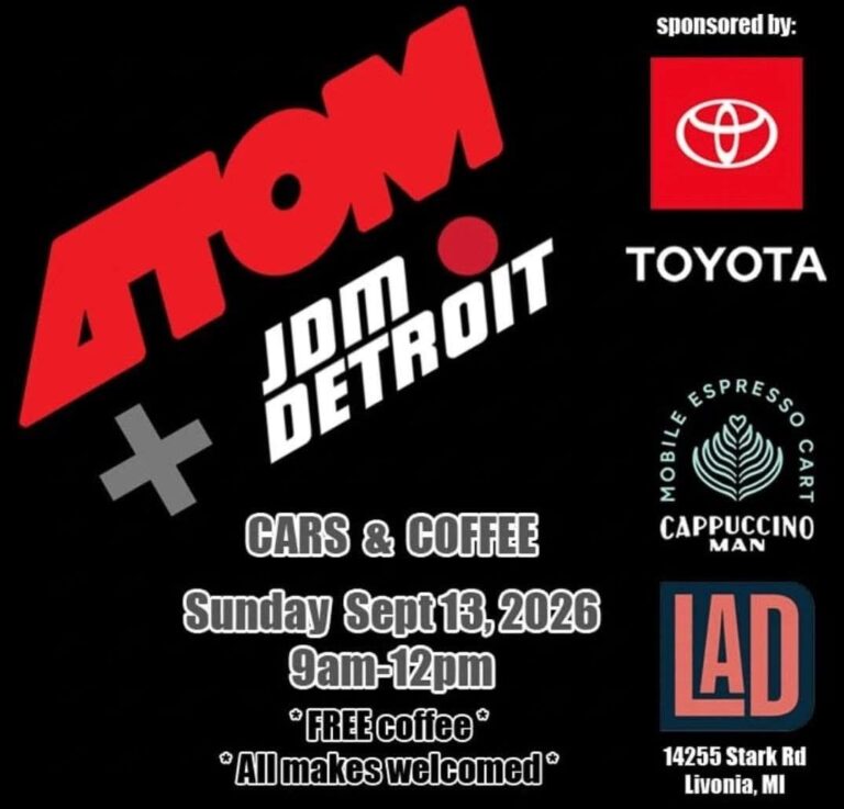 Atom X JDM Detroit Cars & Coffee car show in Livonia, MI