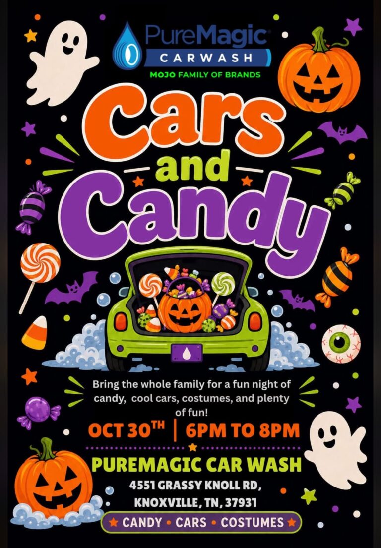 Cars and Candy at PureMagic Car Wash car show in Knoxville, TN