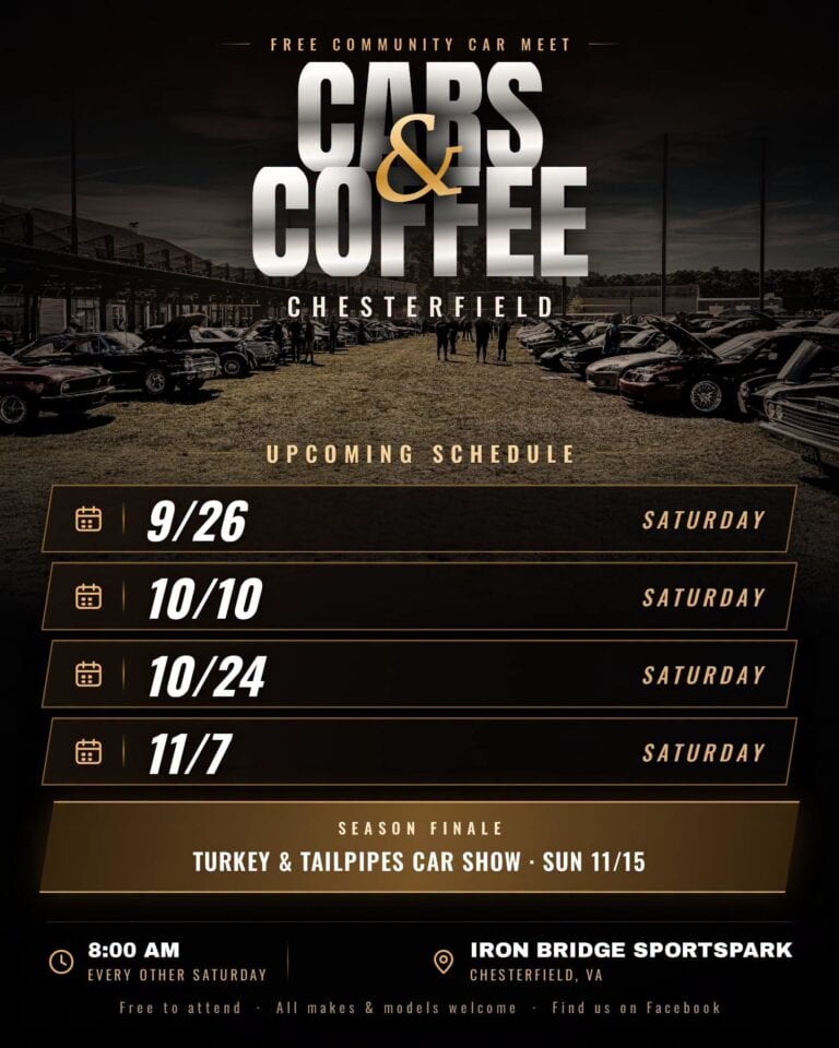 Cars & Coffee Chesterfield car show in Chesterfield, VA
