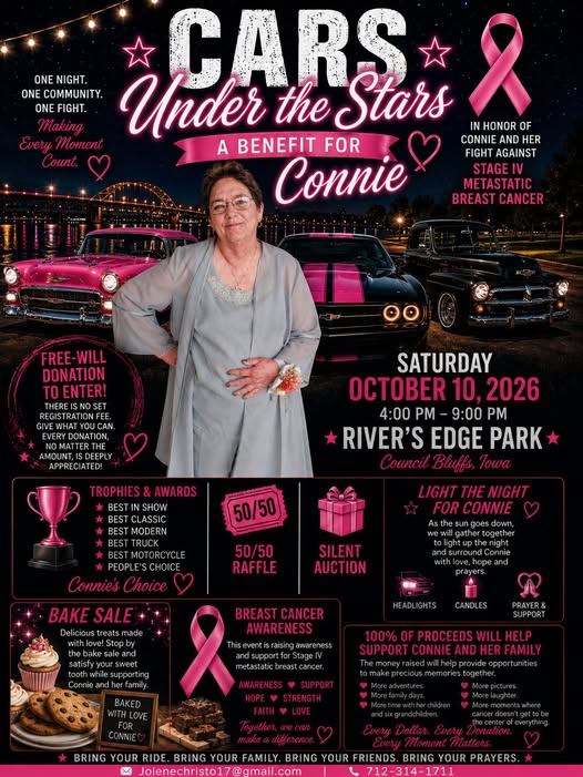 Cars Under the Stars: A Benefit for Connie car show in Council Bluffs, IA
