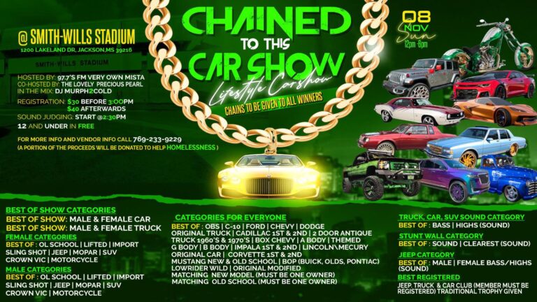Chained to This Car Show car show in Jackson, MS