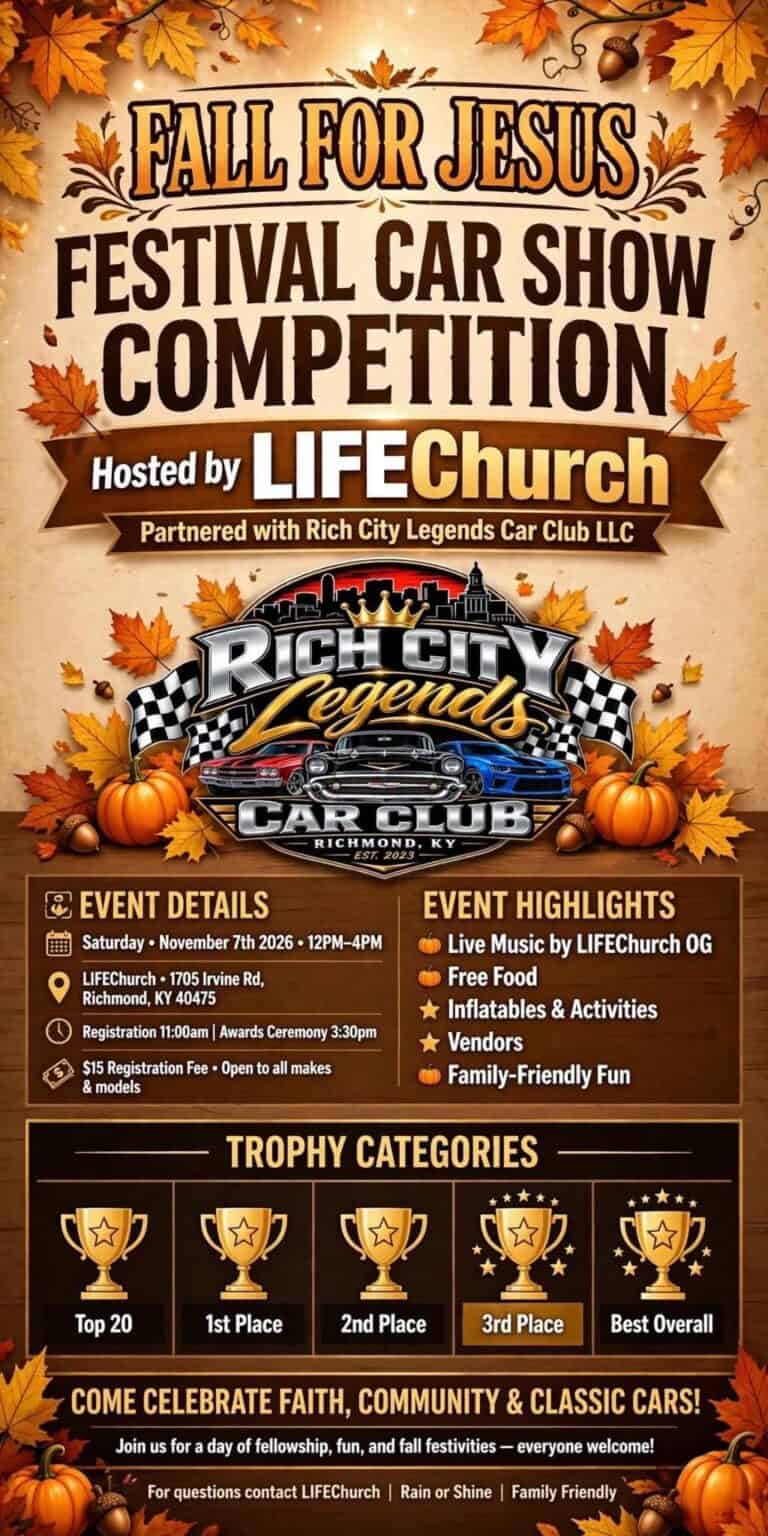 Fall for Jesus Festival Car Show Competition car show in Richmond, KY