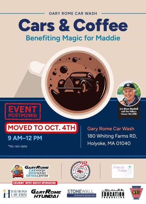 Gary Rome Car Wash Cars & Coffee car show in Holyoke, MA