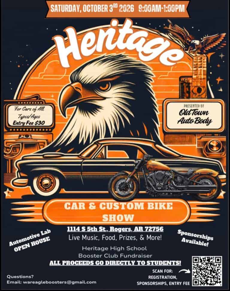 Heritage Car & Custom Bike Show car show in Rogers, AR