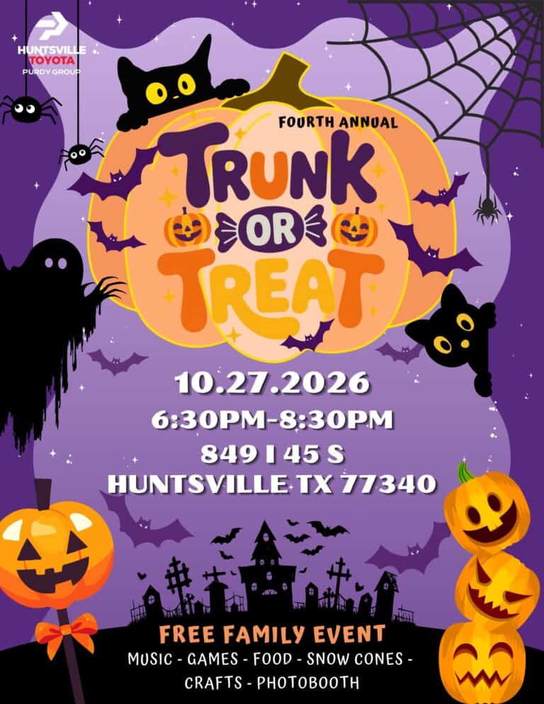 Huntsville Toyota 4th Annual Trunk or Treat car show in Huntsville, TX