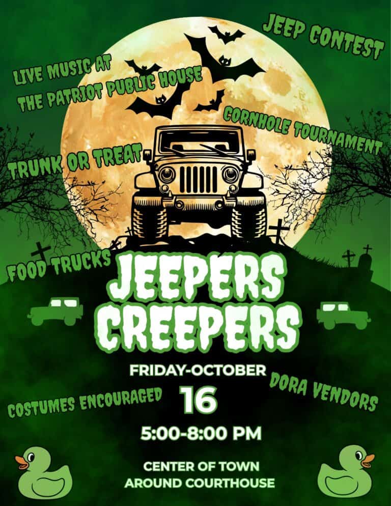City of Hillsboro Jeepers Creepers car show in Hillsboro, OH