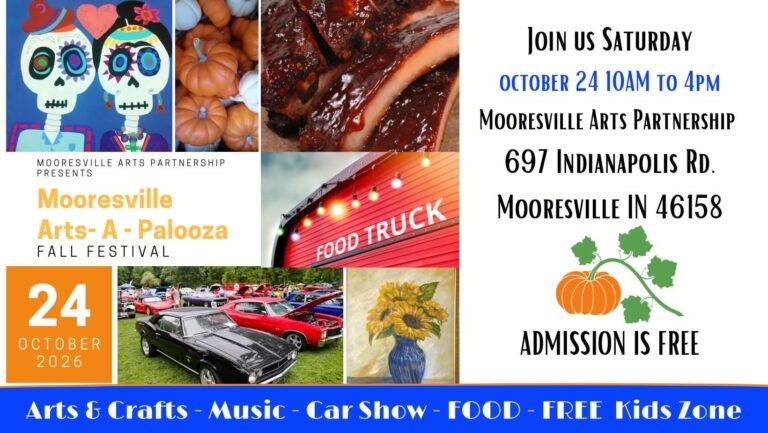 Mooresville Arts-A-Palooza Fall Festival car show in Mooresville, IN