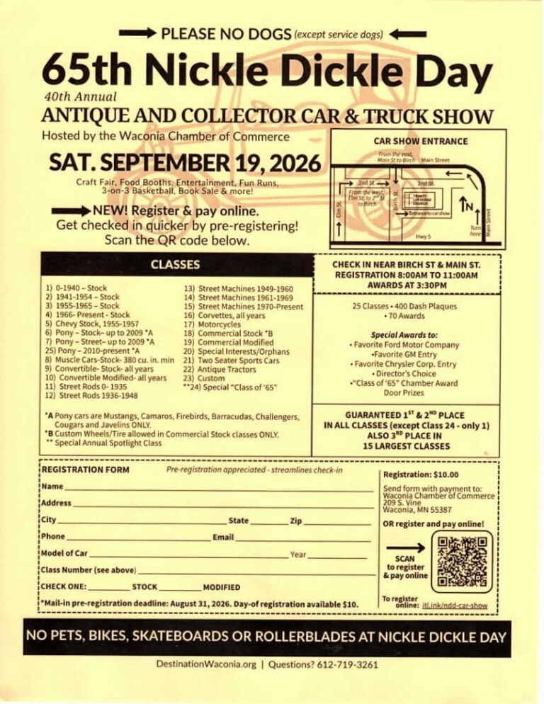 Nickle Dickle Day 40th Annual Antique and Collector Car & Truck Show car show in Waconia, MN