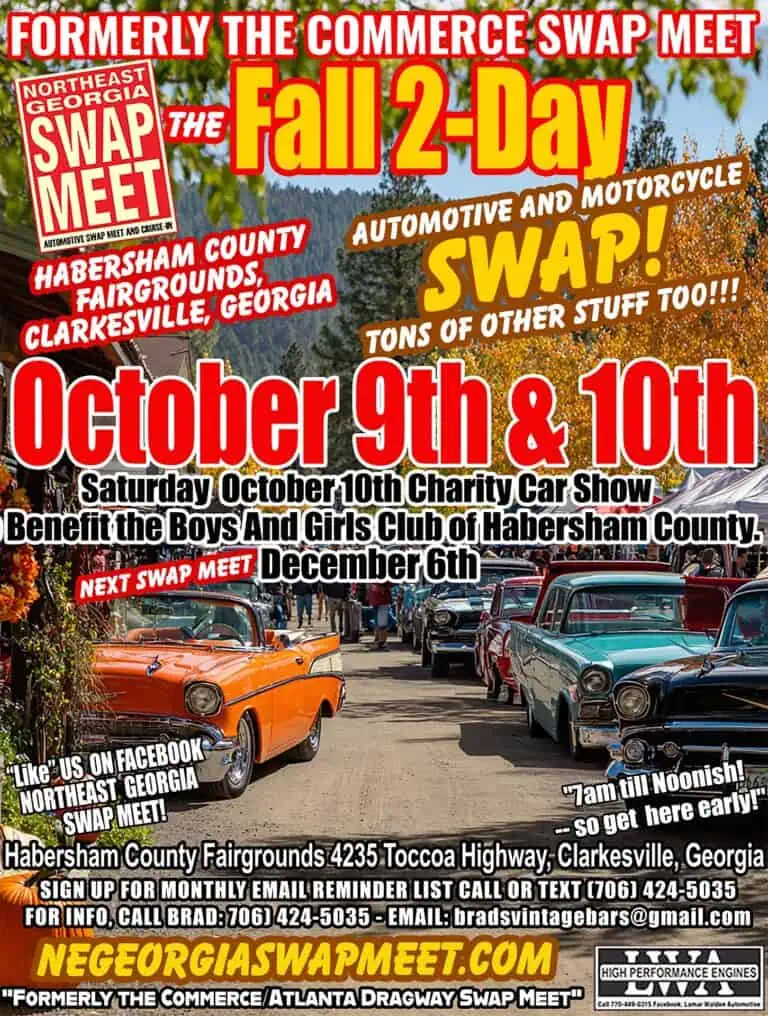 Northeast Georgia Swap Meet Fall 2-Day car show in Clarkesville, GA