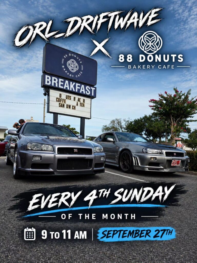 ORL Driftwave x 88 Donuts Breakfast car show in Orlando, FL