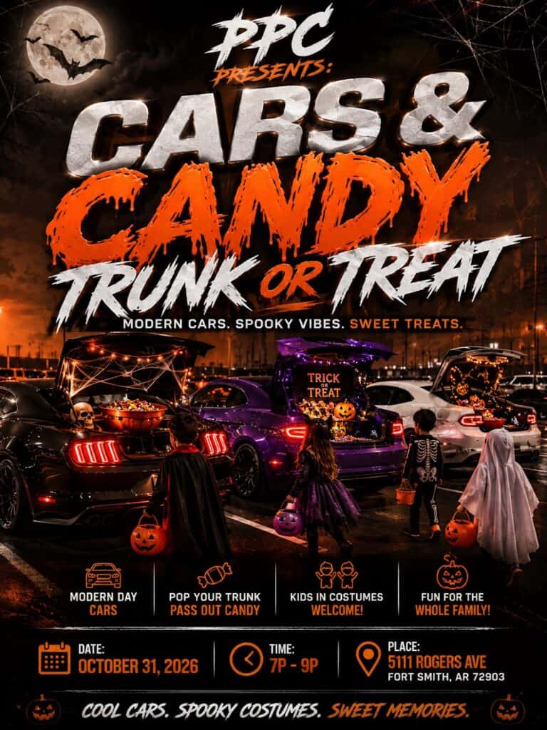 PPC Presents: Cars & Candy Trunk or Treat car show in Fort Smith, AR