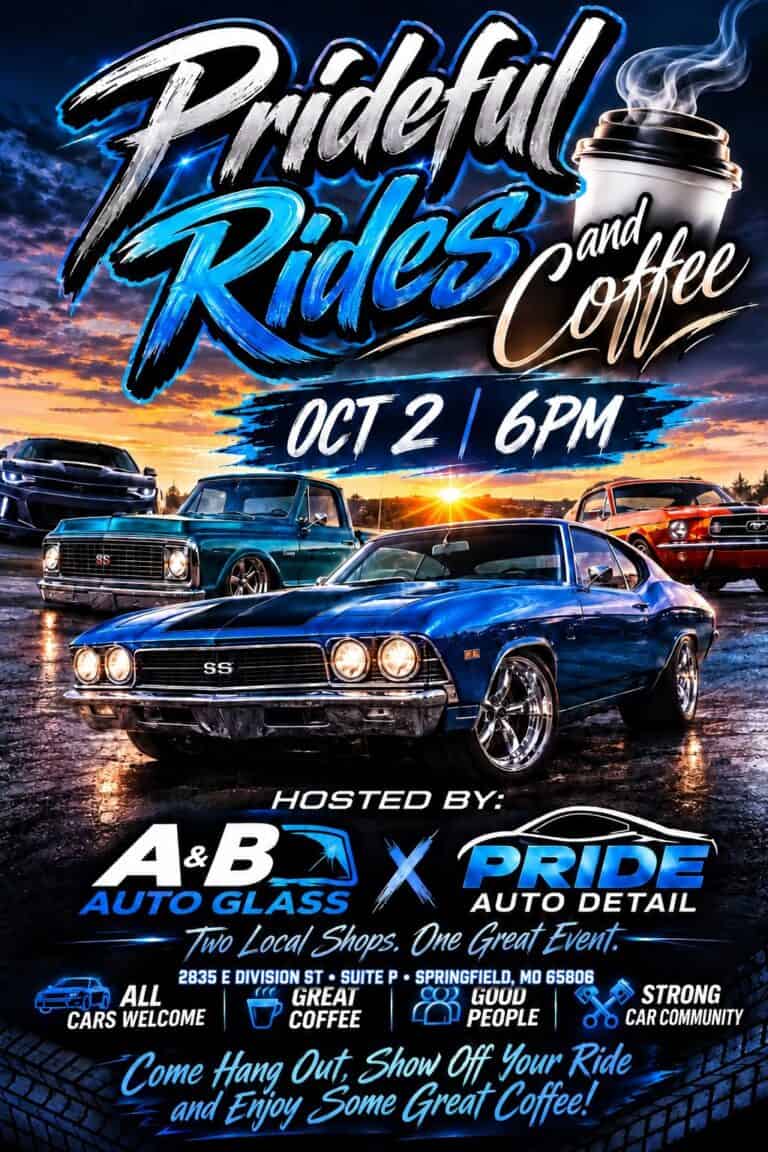 Prideful Rides and Coffee car show in Springfield, MO