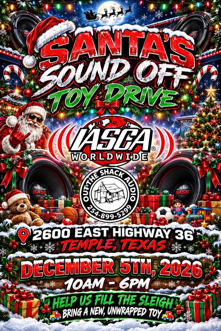 Santa’s Sound Off Toy Drive car show in Temple, TX