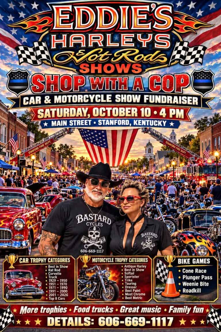 Shop With a Cop Car & Motorcycle Show Fundraiser car show in Stanford, KY