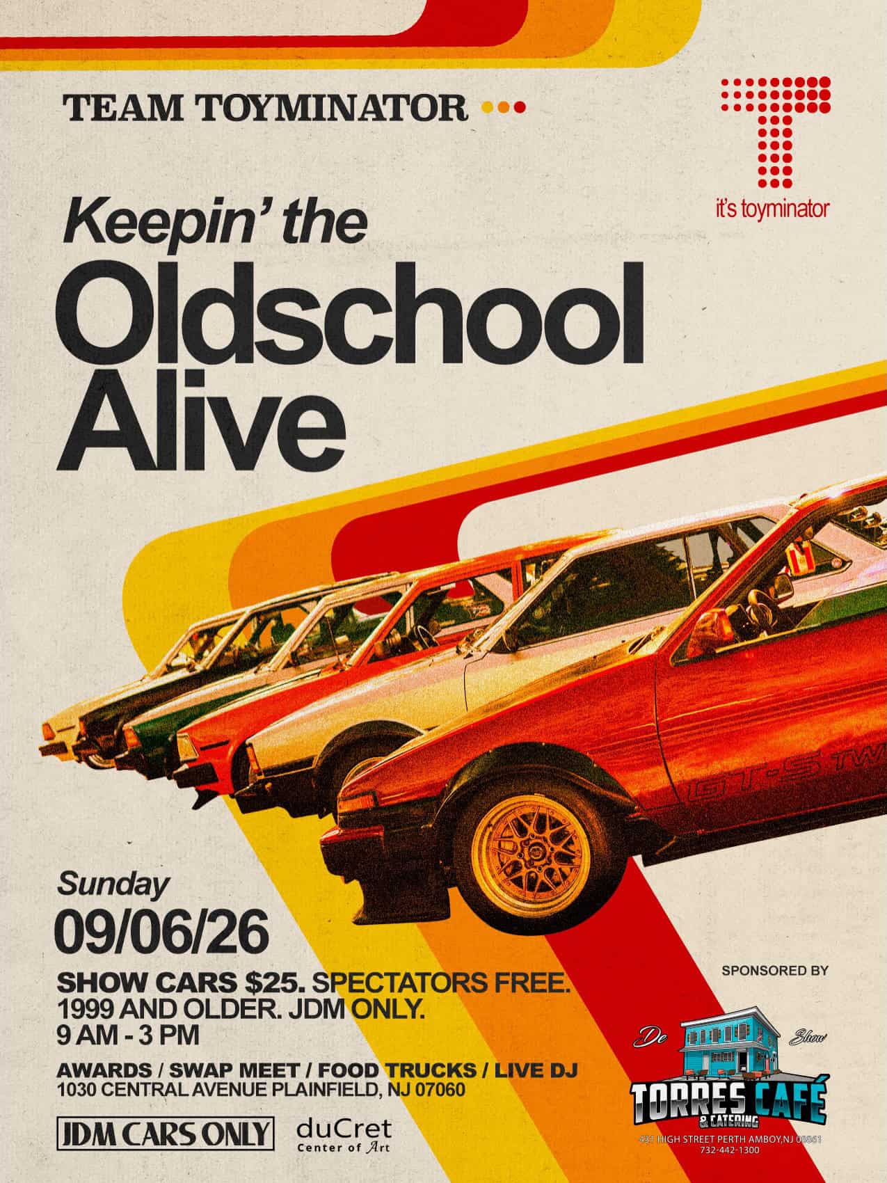 Team Toyminator Keepin' the Oldschool Alive event at duCret Center of Art in Plainfield, NJ on September 6, 2026
