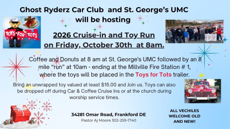 Toys for Tots Cruise-In and Toy Run car show in Frankford, DE