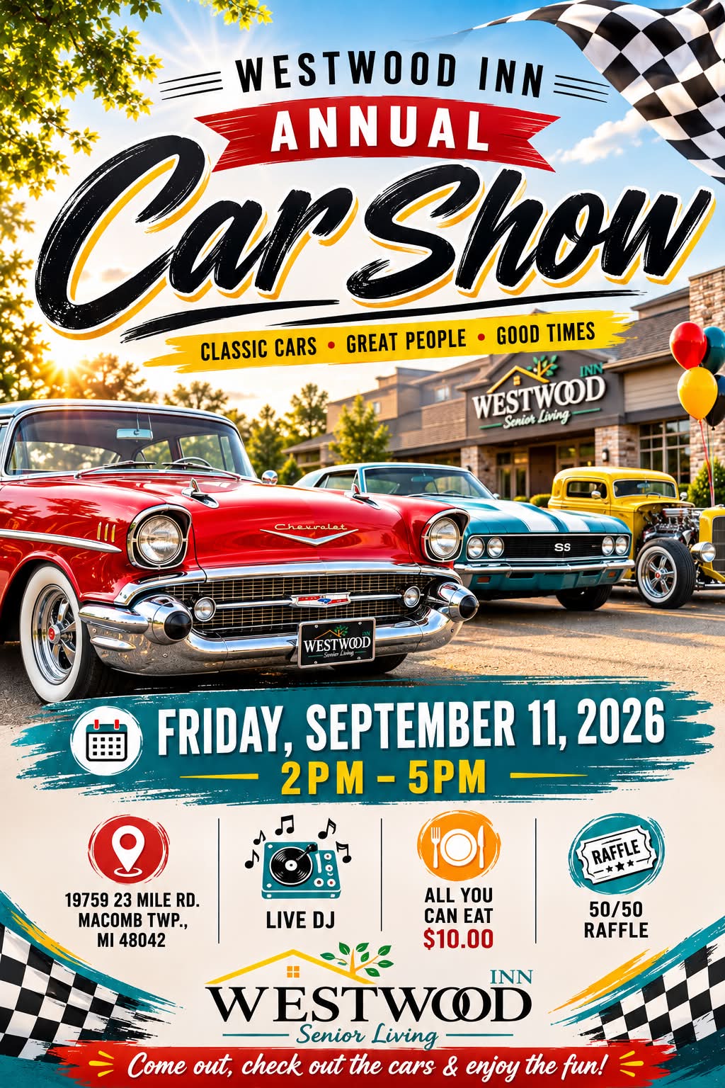 Westwood Inn Annual Car Show event at Westwood Inn in Macomb Township, MI on September 11, 2026