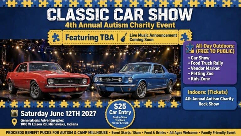 Car Show at 4th Annual Autism Charity Event car show in Mishawaka, IN