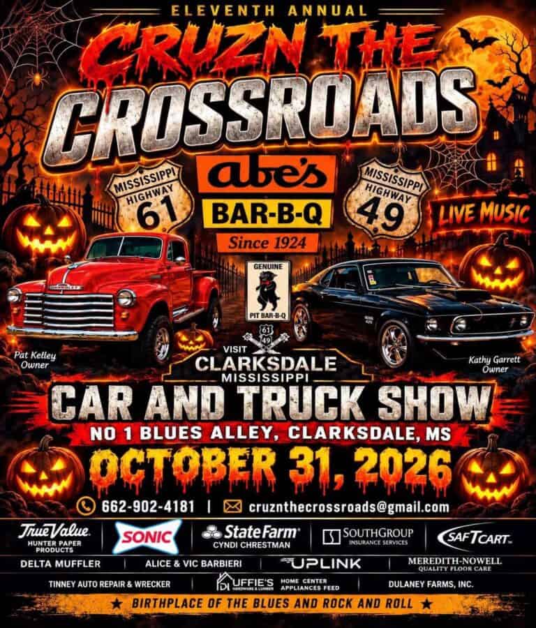 11th Annual Cruzn the Crossroads Car and Truck Show car show in Clarksdale, MS