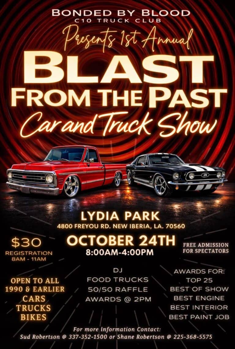 1st Annual Blast from the Past Car and Truck Show car show in New Iberia, LA