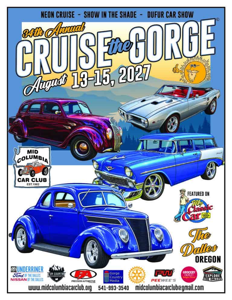 Cruise the Gorge “Show in the Shade” car show in The Dalles, OR