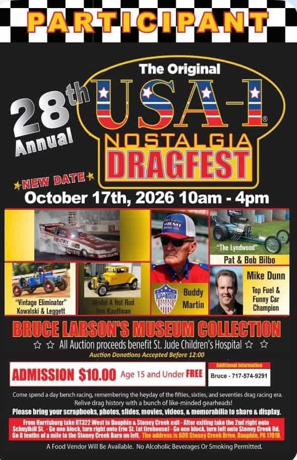 28th Annual USA-1 Nostalgia Dragfest car show in Dauphin, PA