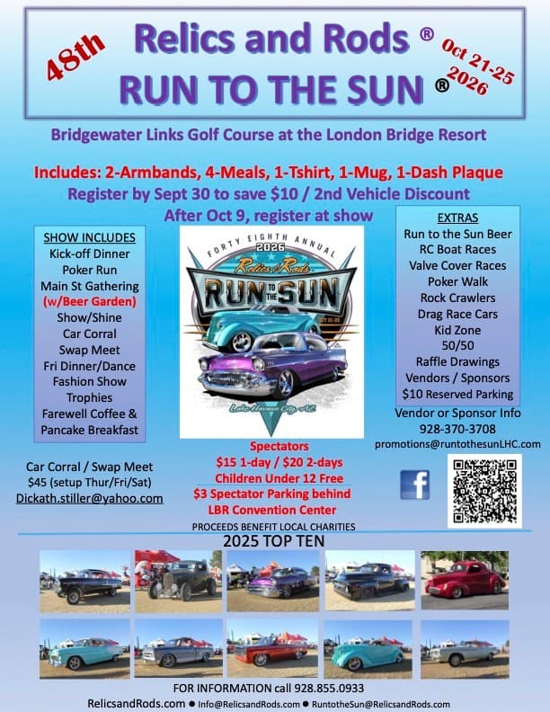 48th Annual Run to the Sun car show in Lake Havasu City, AZ
